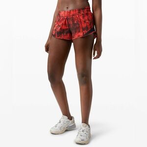 Lululemon Athletica Red and Black Athletic Shorts